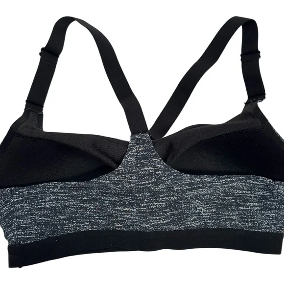 Victorias Secret Racerback Sports Bra 34C Heathered Gray Navy/Black •Adjustable - Picture 5 of 9